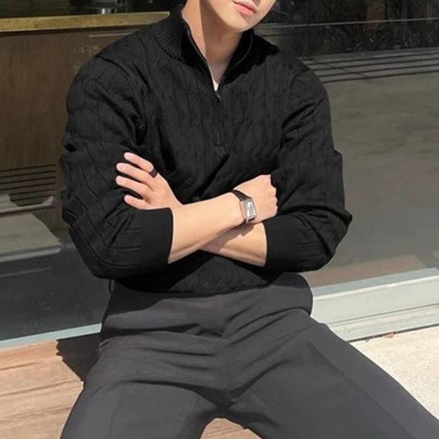 GREYWOOD ZIPPED WHITE SWEATER